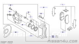 Remklauw linksvoor Nissan Micra K11 41011-99B00