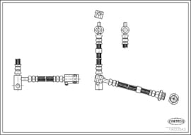 Remslang Nissan Primera P12. Rechtsvoor. 46210-AV00A