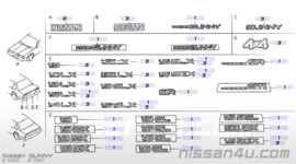 Emblem-rear 1.6SLX Nissan Sunny B12 Coupe 90896-64A16 Original.
