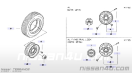 Wielmoer Nissan 40224-V5500 Gebruikt.