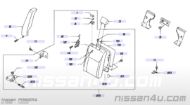 Achterbankslotvanger rechts Nissan Primera P11 88642-2F720
