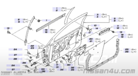 Absorbsie portier rechtsvoor Nissan Almera N16 80992-BM600