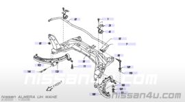 Member compl-front suspension Nissan Almera N16 K9K 54401-BN700