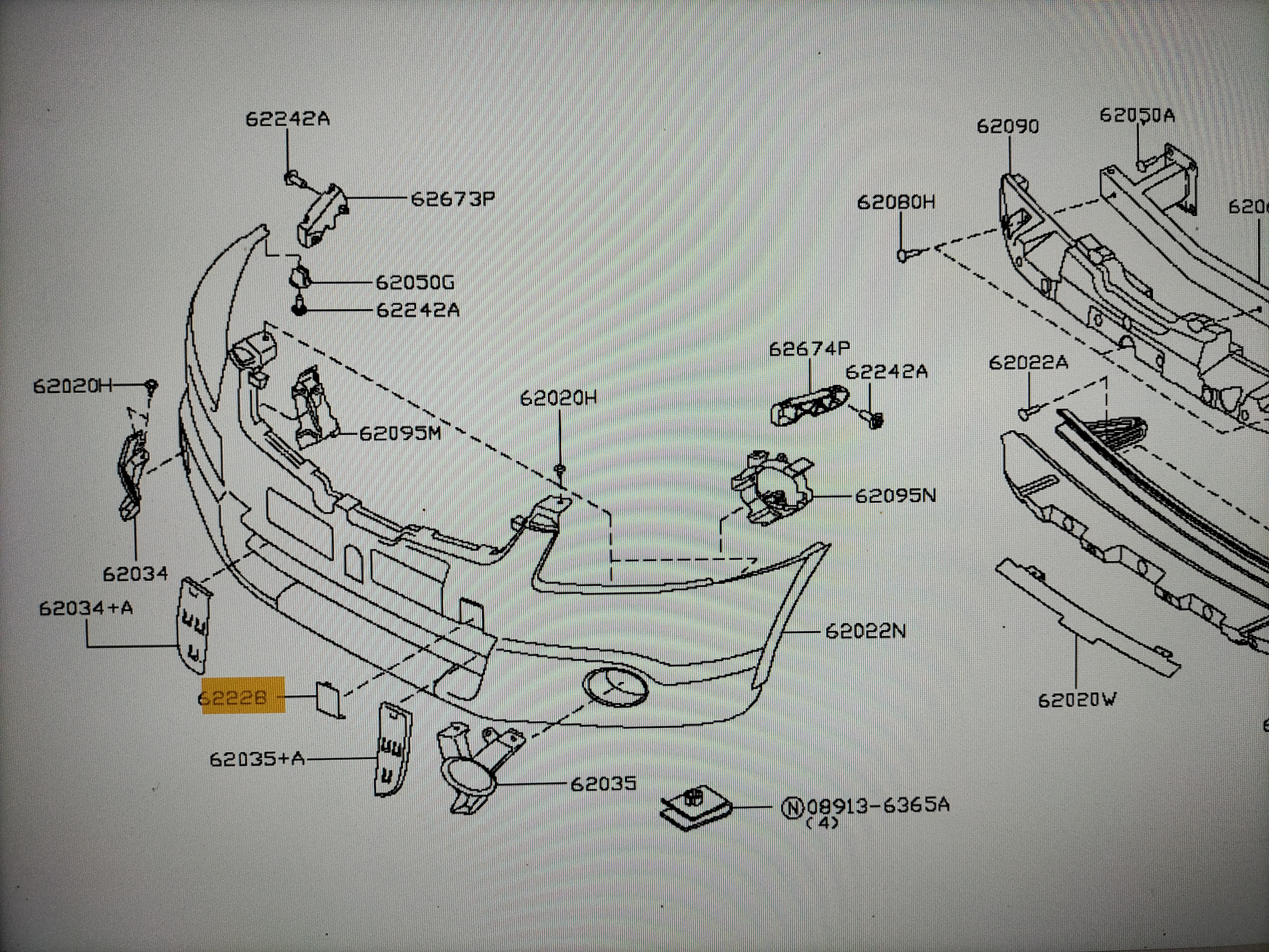 Cover-bumper bracket Nissan Qashqai J10/ JJ10 622A0-BR00H New.
