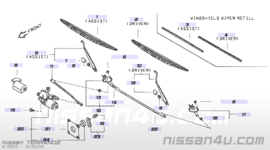 Ruitenwisserblad links 530mm Nissan Terrano2 R20 28890-0F400