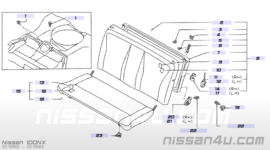 Cushion rear seat Nissan 100NX B13 black 88300-70Y03 Little damage.