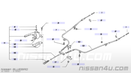 Cable brake, rear right-hand Nissan Bluebird T12 36530-D3660
