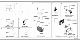 Afstandssensor Nissan Qashqai J12 28438-6UM0A Origineel.
