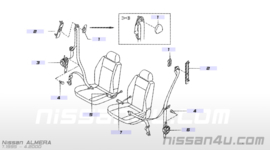 Veiligheidsgordelspanner rechtsvoor Nissan Almera N15 86884-2N321