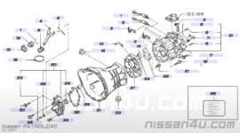 Geleiding druklager Nissan Patrol 30501-B6064 Y60/ Y61