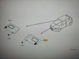 Zonneklep bestuurderskant Nissan Micra K14 96401-5EN5B Gebruikt.