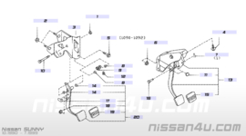 Eindaanslag rempedaal/koppelingspedaal Nissan 46584-S0100
