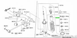 Beschermhoes/stofhoes schokdemper achteras Nissan Micra K10 55065-01B00 Gebruikt.