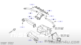 Ventilatierooster bovenzijde dashboard links Nissan 100NX B13 68743-65Y00 Gebruikt.