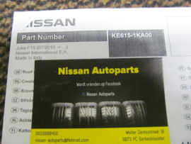 Achterklepspoiler Nissan Juke F15 KE615-1KA00 Origineel.