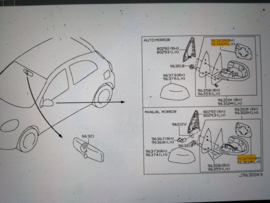 Glass-mirror right-hand Nissan Micra K12/ K13 96365-1HB0A