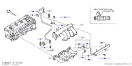 Clip hose-fuel QR20DE/ QR25DE/ VQ35DE/ VQ35HR 24220-8H310 P12/ T30/ Z33 Used part