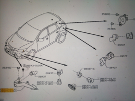 Parkeersensorhouder rechtsvoor Nissan Qashqai J11 28533-4EA0C