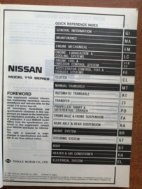Service manual '' Model Y10 series supplement-V '' Nissan Sunny Wagon Y10 SM6E-Y10SE0