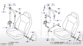 Bestuurdersstoel Nissan Micra K11 87050-1F605