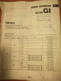 Service manual '' Model B12 and N13 series Supplement IV'' Nissan Sunny B12/N13