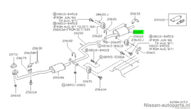 Muffler exhaust main E13/ E15 Nissan Sunny N13 sedan 20100-59A04 New.