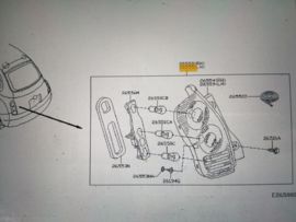 Body combination lamp, left-hand Nissan Micra K12 26555-AX720 New.