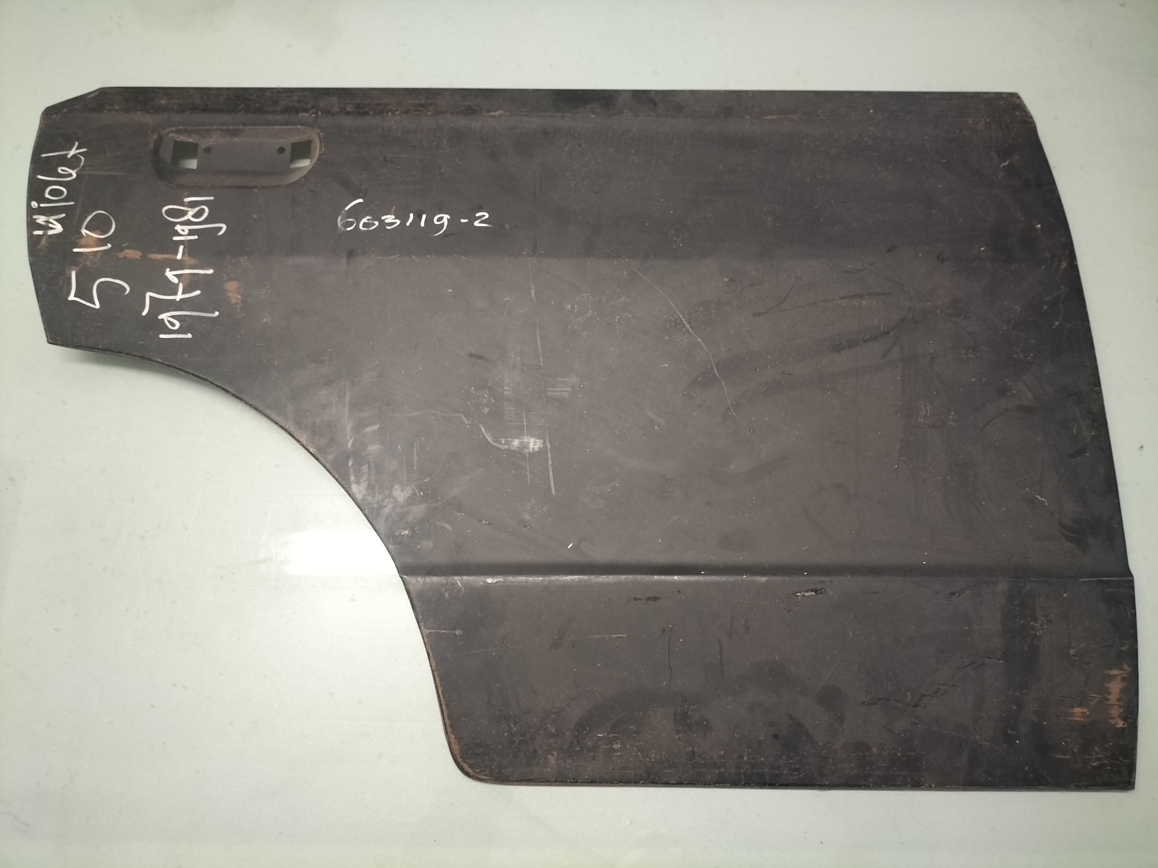 Panel-rear door outer, right-hand Datsun Violet A10 82152-W5030 (603119-2) New.