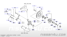 Remschijf vooras 260mm Nissan Urvan/ King van E24 40206-02N01 D21/ E24