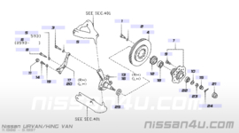 Rotor-disc brake, front 260mm Nissan Urvan/ King van E24 40206-02N01