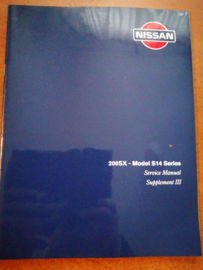 Service manual '' Model S14 series - 200SX Supplement III '' SM7E-S14SE0