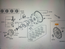 Starterkrans automaatbak Nissan Micra K11 12331-45B00 Gebruikt.