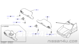 Zonneklephouder Nissan 100NX 96409-63Y00 Gebruikt.