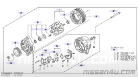 Dynamo 65a Nissan 23100-0E700 B13/N14/Y10 Nieuw