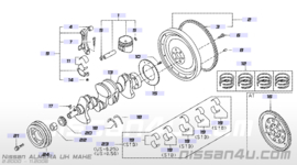 Pulley-crankshaft QG15DE/ QG16DE/ QG18DE Nissan 12303-9F600 N16/ P11/ P12/ V10/ WP11