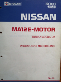 Product bulletin volume 26 '' MA12E-motor Nissan Micra U9  introductie meedeling ''
