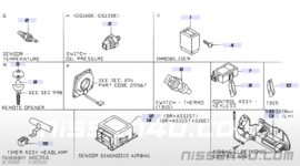 Control-unit keyless entry Nissan Micra K11 B8596-9F971