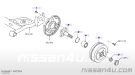 Wiellager achteras Nissan 43210-AZ300 E11/ K12 Nieuw