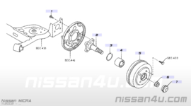 Bearing-rear axle, inner Nissan 43210-AZ300 E11/ K12 new