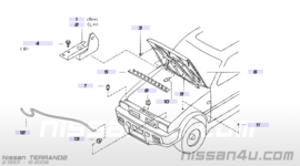 Motorkapscharnier links Nissan Terrano2 R20 65401-0F000