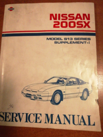 Service manual '' Model S13 series - 200SX '' Supplement I SM0E-S13SG0 Used part.