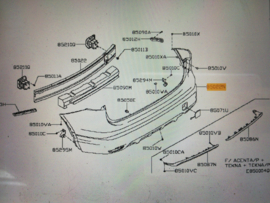 Achterbumper Nissan Qashqai J11 85022-4EA0H Schade.