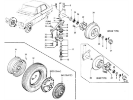 Bearing front wheel Datsun 40215-H1000 B110/ B210/ F10 Original.