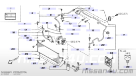 Aircoslang Nissan Primera P11/ WP11 hogedruk SR20DE 92490-9F500