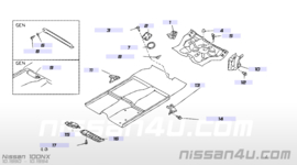 cover front under right hand Nissan 75898-50Y00 B13/ N14/ N15/ Y10 used part