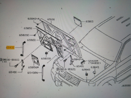 Gasveer motorkap Nissan Patrol Y61 65470-VB000 Nieuw