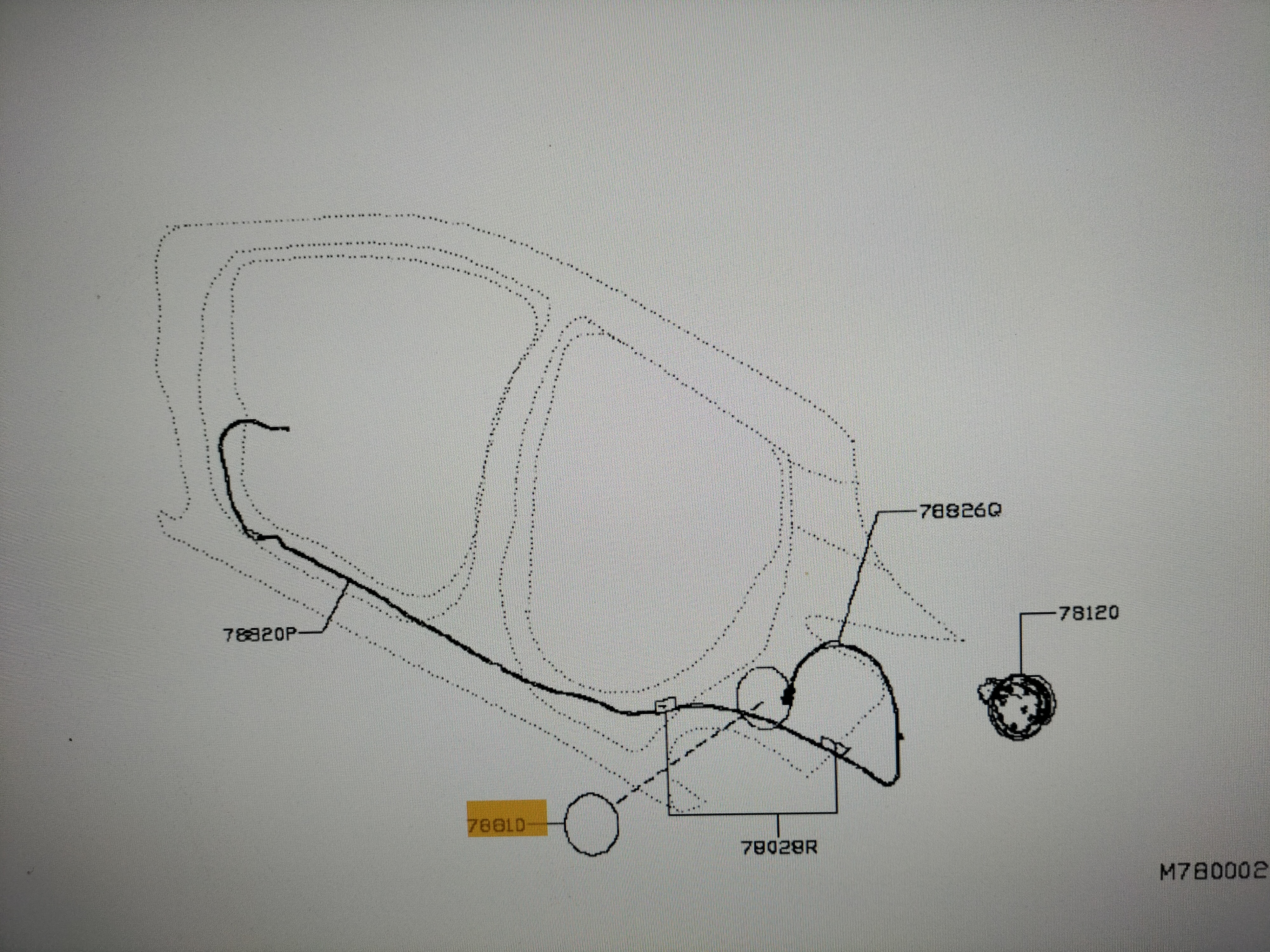 Lid assy-fuel filler Nissan Micra K14 78832-5FA0H (KPN) Used part.