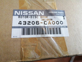 Remschijf achteras 308mm Nissan Murano Z50 43206-CA000 Origineel.