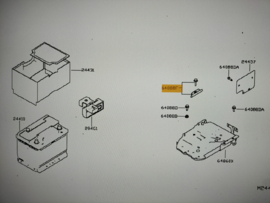 Support battery Nissan Micra K14 64138-00Q0B Used part.