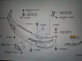 Bumper-front, right-hand Nissan Micra K11 62024-BF800 Original.